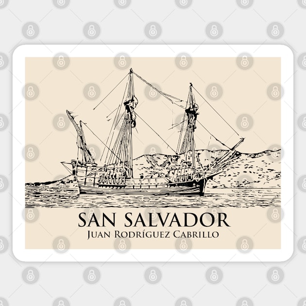 San Salvador - Juan Rodríguez Cabrillo Magnet by Lakeric